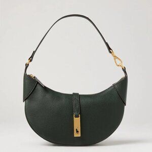 Polo Ralph Lauren POLO ID LEATHER MINI SHOULDER BAG - Handbag - Racing Green